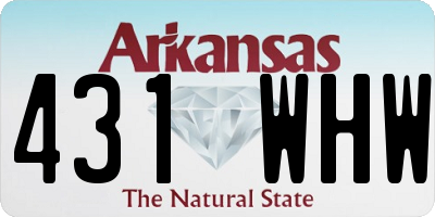 AR license plate 431WHW