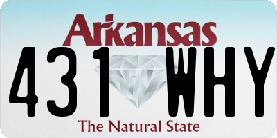 AR license plate 431WHY