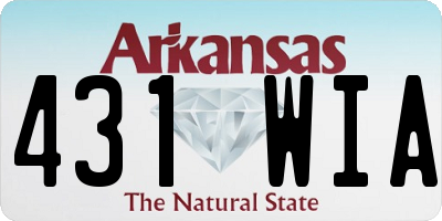 AR license plate 431WIA