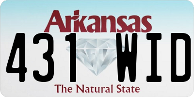 AR license plate 431WID