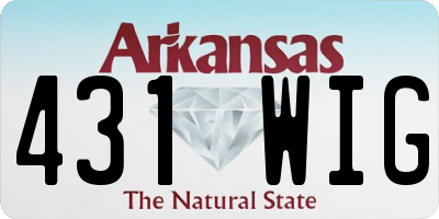AR license plate 431WIG