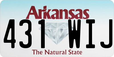 AR license plate 431WIJ