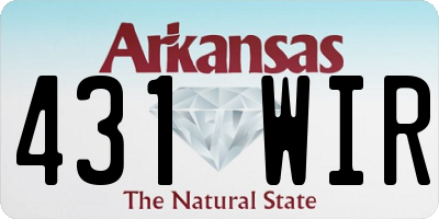 AR license plate 431WIR