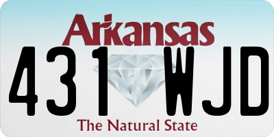 AR license plate 431WJD