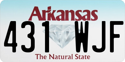 AR license plate 431WJF