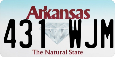 AR license plate 431WJM
