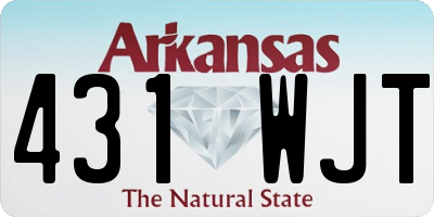AR license plate 431WJT