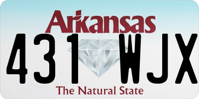 AR license plate 431WJX