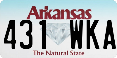 AR license plate 431WKA