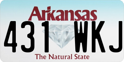 AR license plate 431WKJ