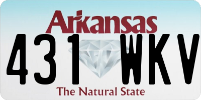 AR license plate 431WKV