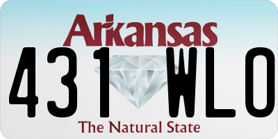 AR license plate 431WLO