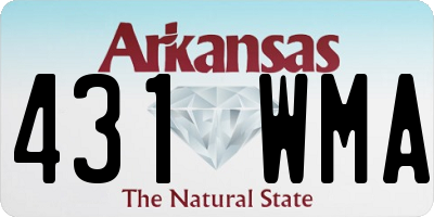 AR license plate 431WMA