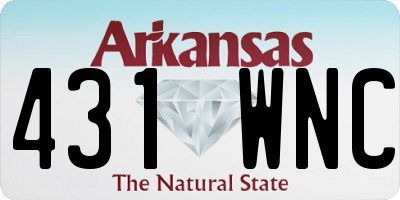 AR license plate 431WNC