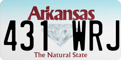 AR license plate 431WRJ