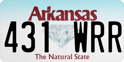 AR license plate 431WRR