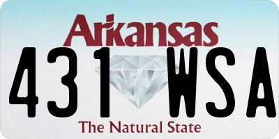 AR license plate 431WSA