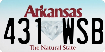 AR license plate 431WSB