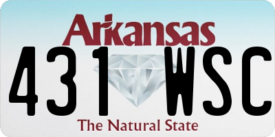 AR license plate 431WSC
