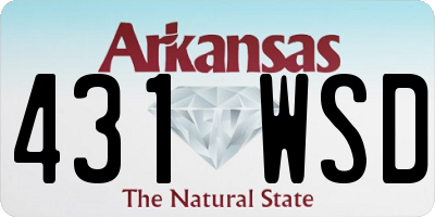 AR license plate 431WSD