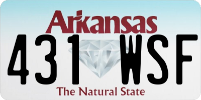 AR license plate 431WSF