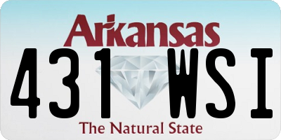 AR license plate 431WSI