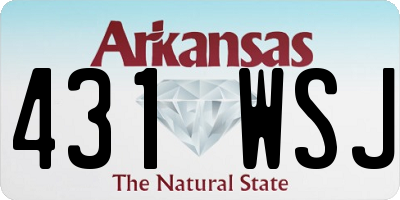 AR license plate 431WSJ