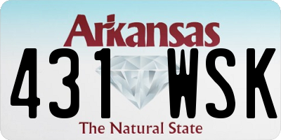 AR license plate 431WSK