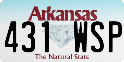 AR license plate 431WSP