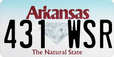 AR license plate 431WSR