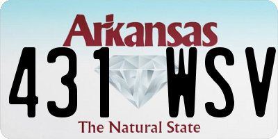 AR license plate 431WSV