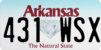 AR license plate 431WSX