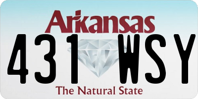AR license plate 431WSY