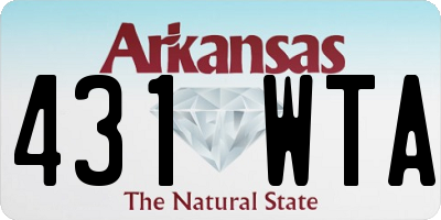 AR license plate 431WTA