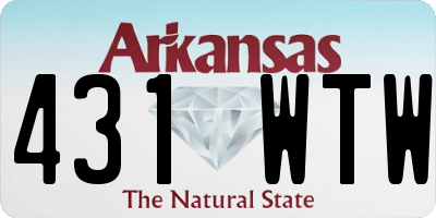 AR license plate 431WTW