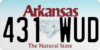 AR license plate 431WUD
