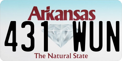 AR license plate 431WUN