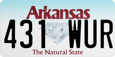 AR license plate 431WUR