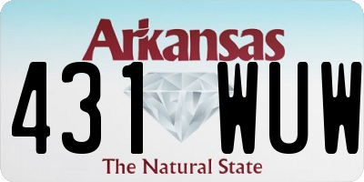 AR license plate 431WUW