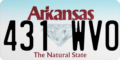 AR license plate 431WVO