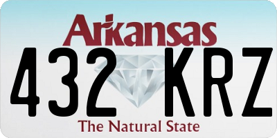 AR license plate 432KRZ
