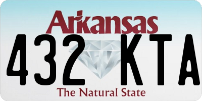 AR license plate 432KTA