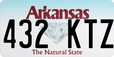 AR license plate 432KTZ