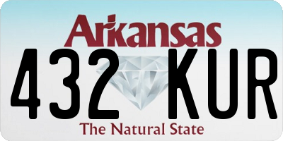 AR license plate 432KUR