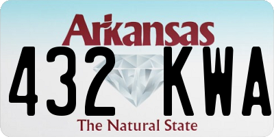 AR license plate 432KWA