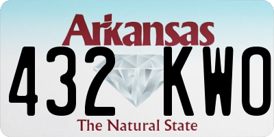 AR license plate 432KWO