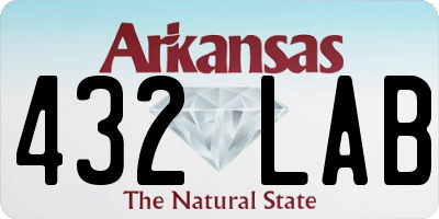 AR license plate 432LAB