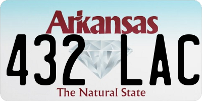 AR license plate 432LAC