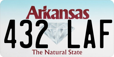 AR license plate 432LAF