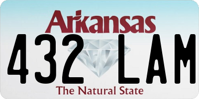 AR license plate 432LAM